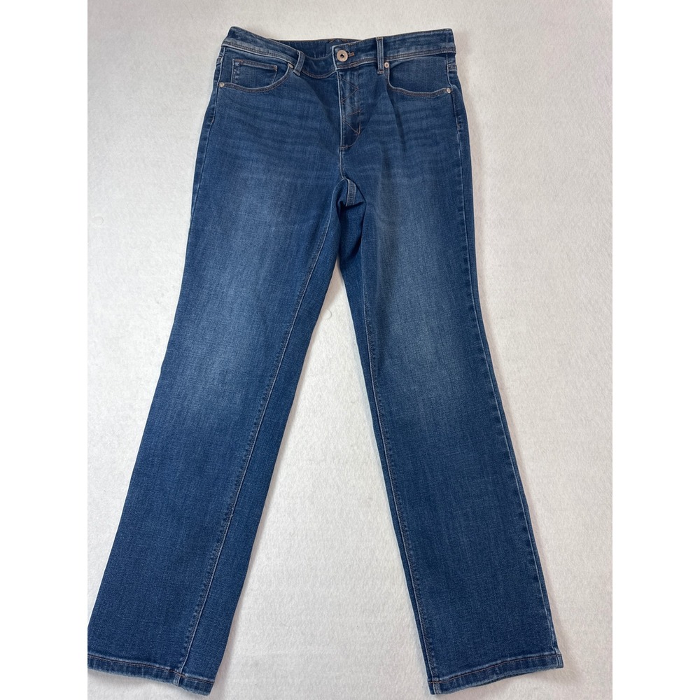J.Jill Denim High-Rise Straight Leg Jeans Medium Wash Blue Size 8R Womens
